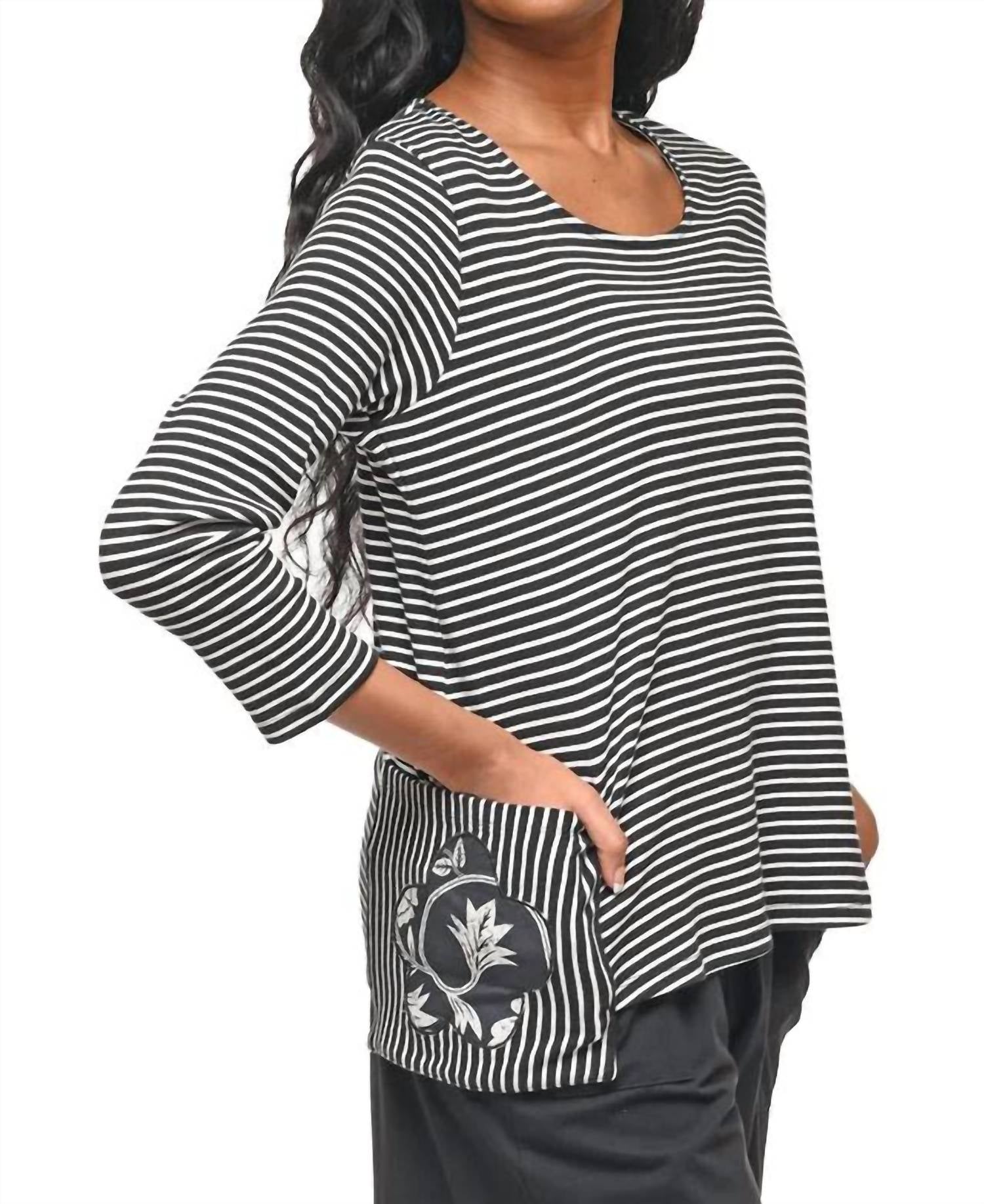 Tulip Clothing - Striped Flowy Top