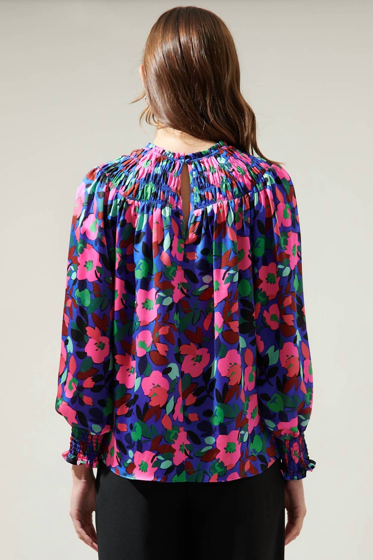 Sugarlips - Vivi Bonsoir Smocked Raglan Sleeve Blouse