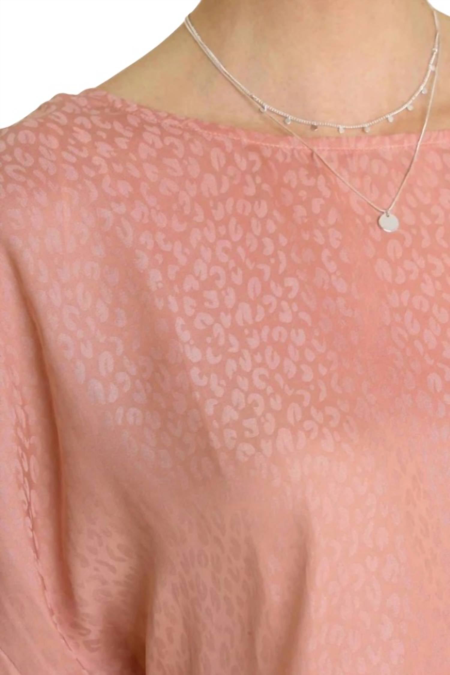 Umgee - Animal Jacquard Dolman Sleeve Top