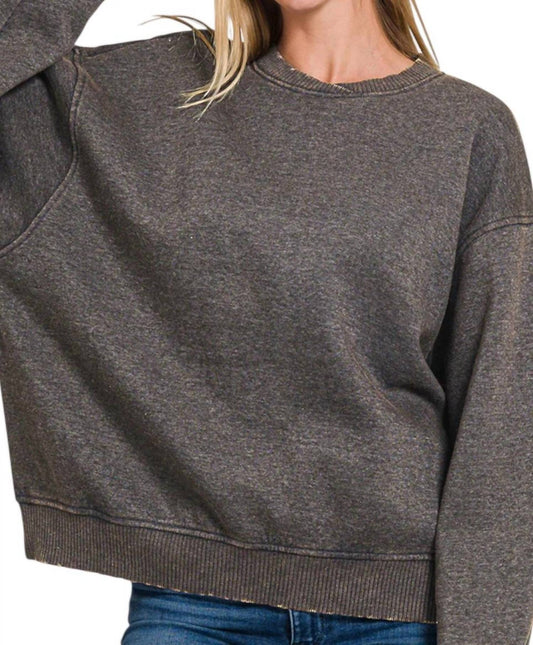 Zenana - Blackout Comfort Crewneck Top