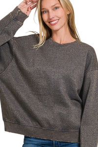 Zenana - Blackout Comfort Crewneck Top