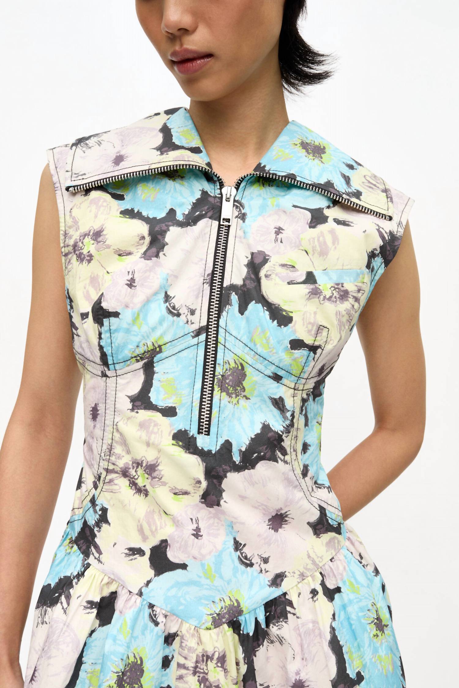 Ganni - Floral Printed Mini Dress