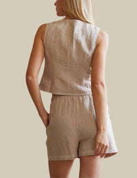 Crescent - Donnie Contrast Stitch Shorts