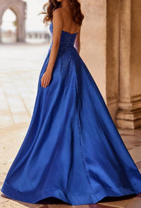 Sherri Hill - Scoop Neckline Bead Encrusted A-line Gown