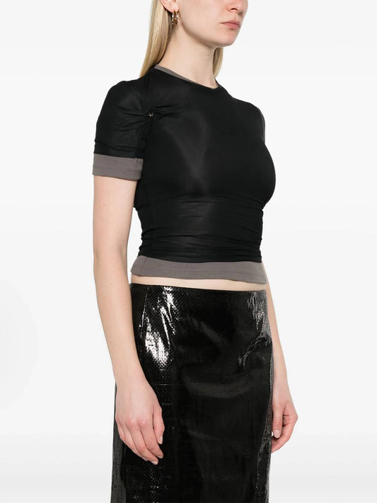 Christopher Esber - Sheer Overlay Loophole Rib Tee