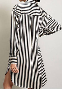 Ee:Some - Classic Striped Shirt Dress