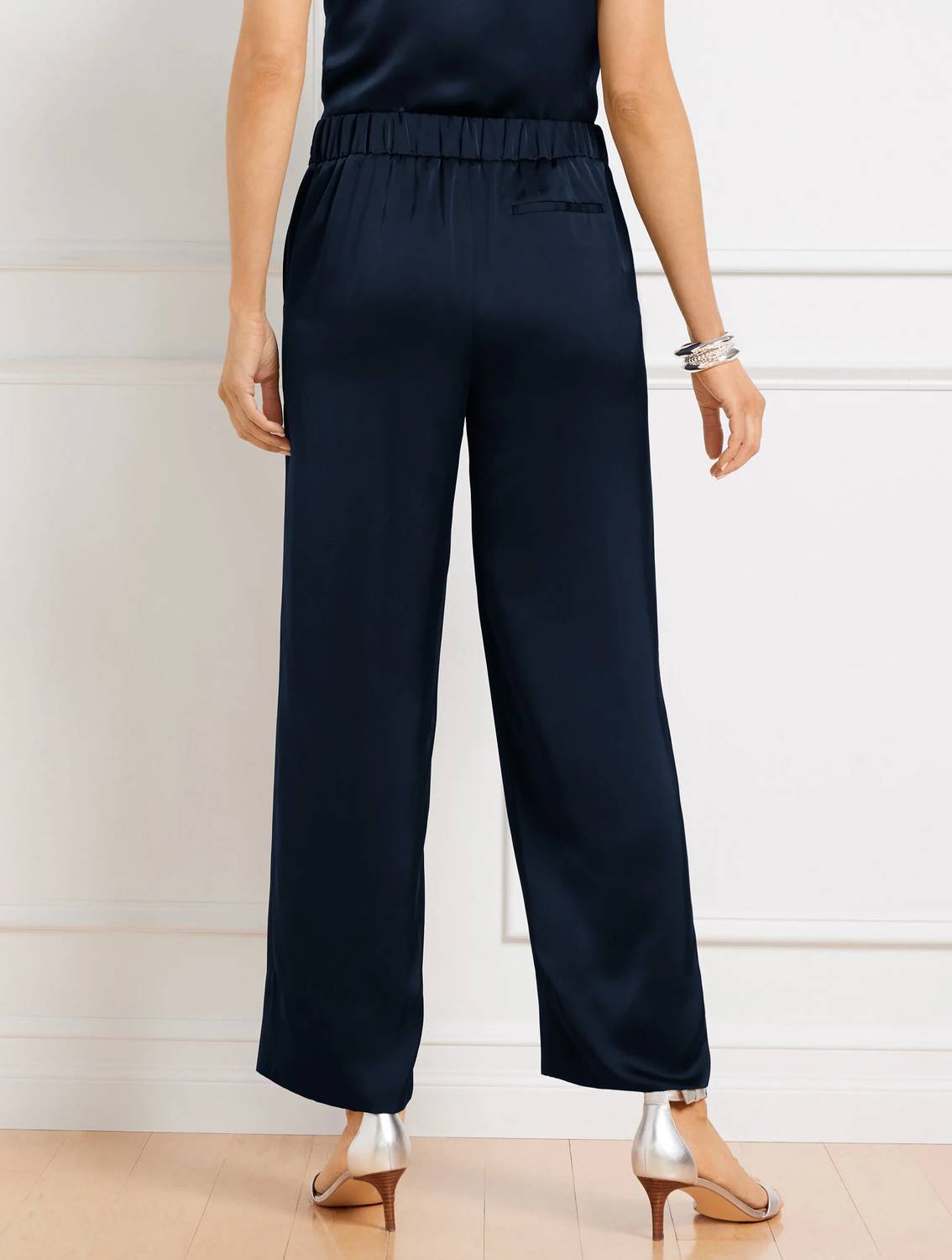 Before You - Solid Satin Wide Leg Pants