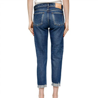 Moussy Wilbur Tapered Jean in blue - women's jeans - detail view