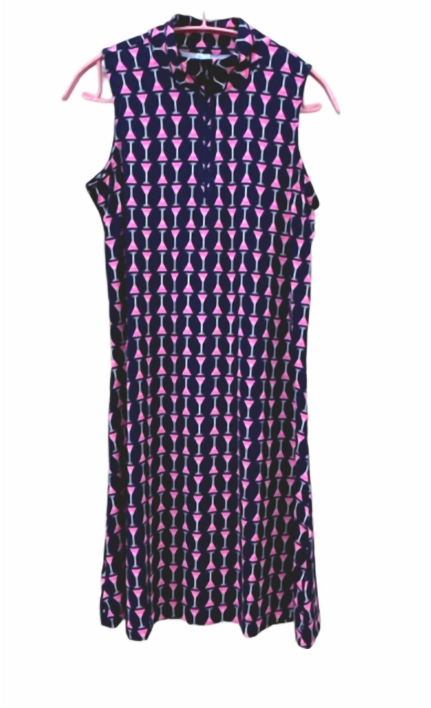 Beachtime - Pink Martini Navy Dress