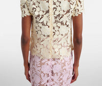 Self-Portrait - Embellished Lace Top