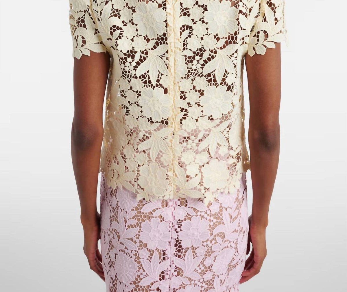 Self-Portrait - Embellished Lace Top