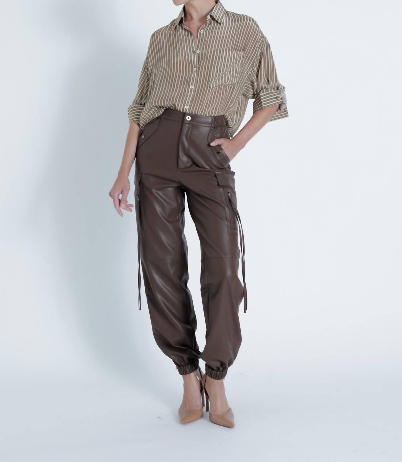 Karina Grimaldi - Sarah Vegan Leather Pants