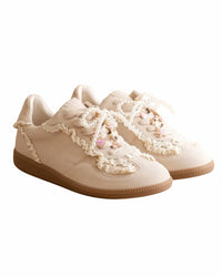 Oasis Society - Women's Lace Trimmed Retro Sneakers