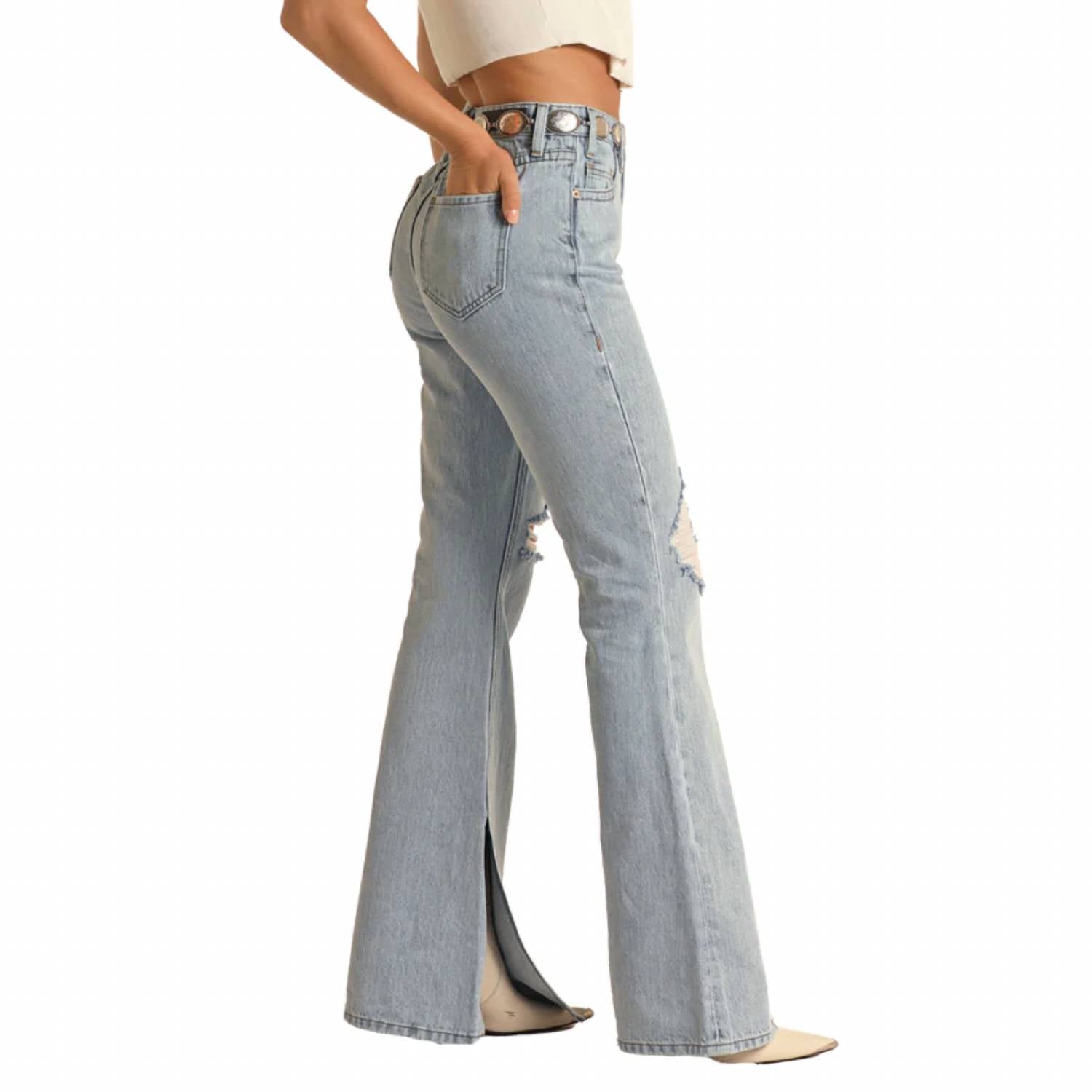 Rock & Roll Denim - Women's High Rise Flare Jeans