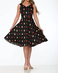 Orchid Bloom - Midi Swing Dress