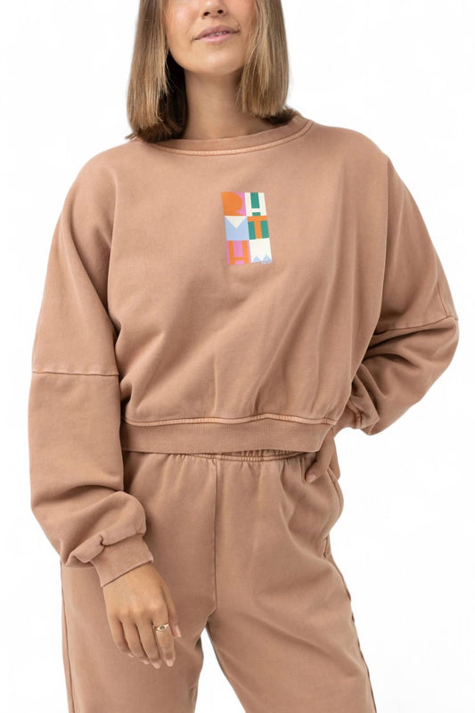 Rhythm. - STACKED SLOUCH FLEECE SWEATSHIRT