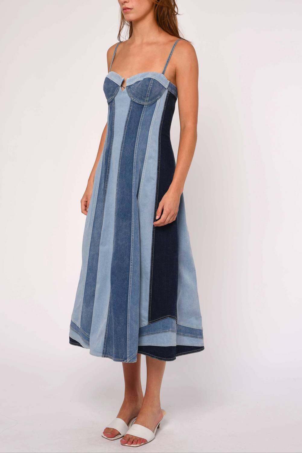 Love The Label - Mackenzie Paneled Denim Dress