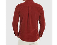 JOHNNIE-O Kodiak Corduroy Shirt in malibu red - men's shirt - detail view