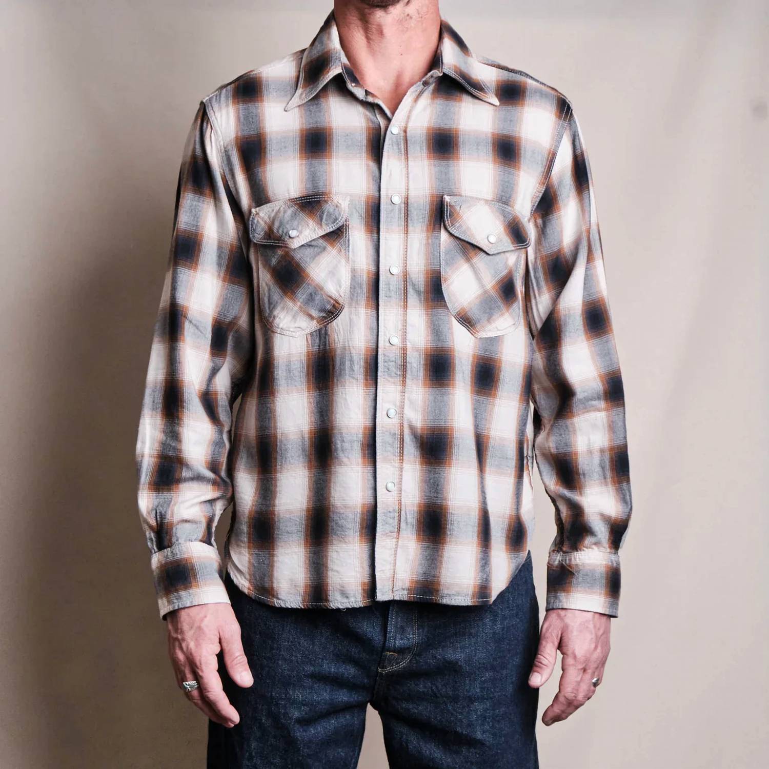 Freenote Cloth - Men's Bodie Straw Plaid Shirt