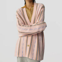 Guest In Residence Baja Everywear Cardigan in residence baja everywear cardigan in powder pink - women's cardigan