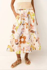 Marie Oliver - Sasha Travertine Skirt