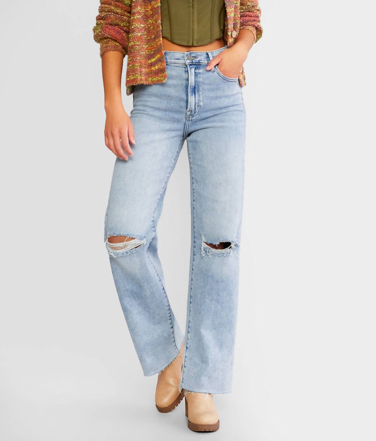 Hidden - Women's Low Rise Logan Dad Basic Jean