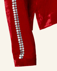 Alix Of Bohemia - Dylan Ruby Velvet Tunic Top