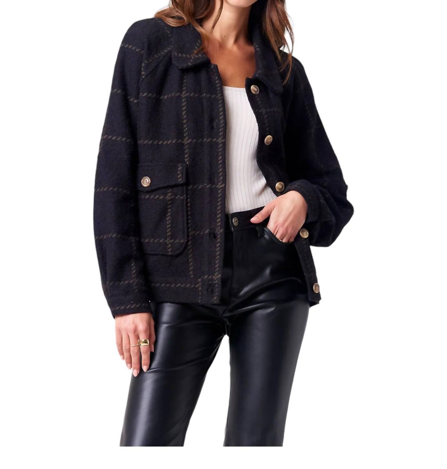 Saltwater Luxe - Asher Tweed Windowpane Jacket