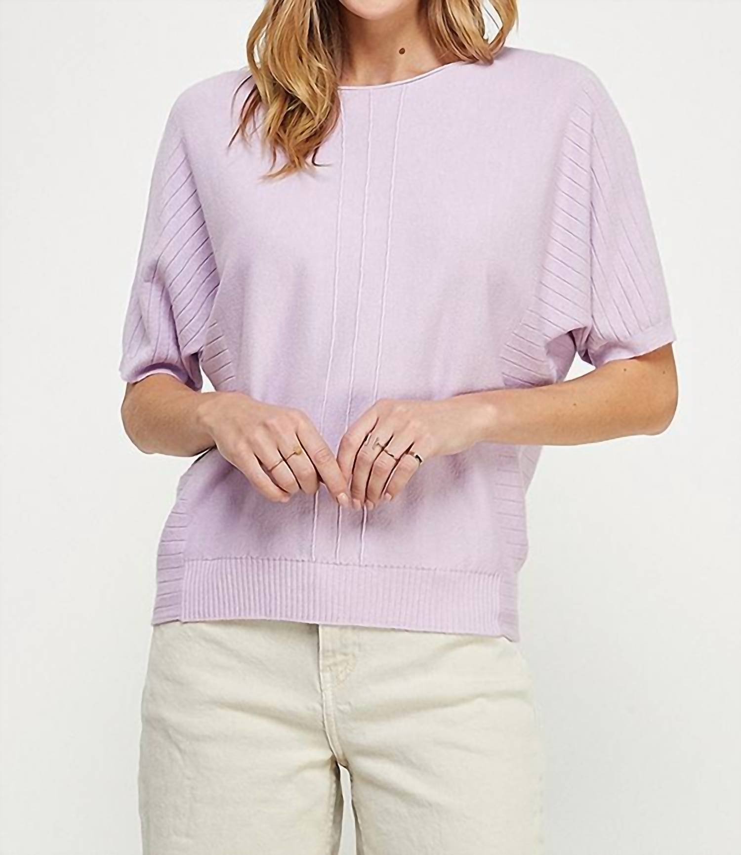 Allie Rose - Short Sleeve Dolman Sweater