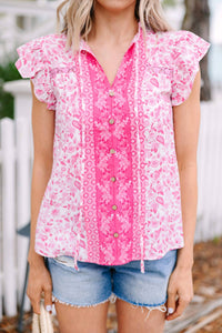 Blu Pepper - Crepe Button Top