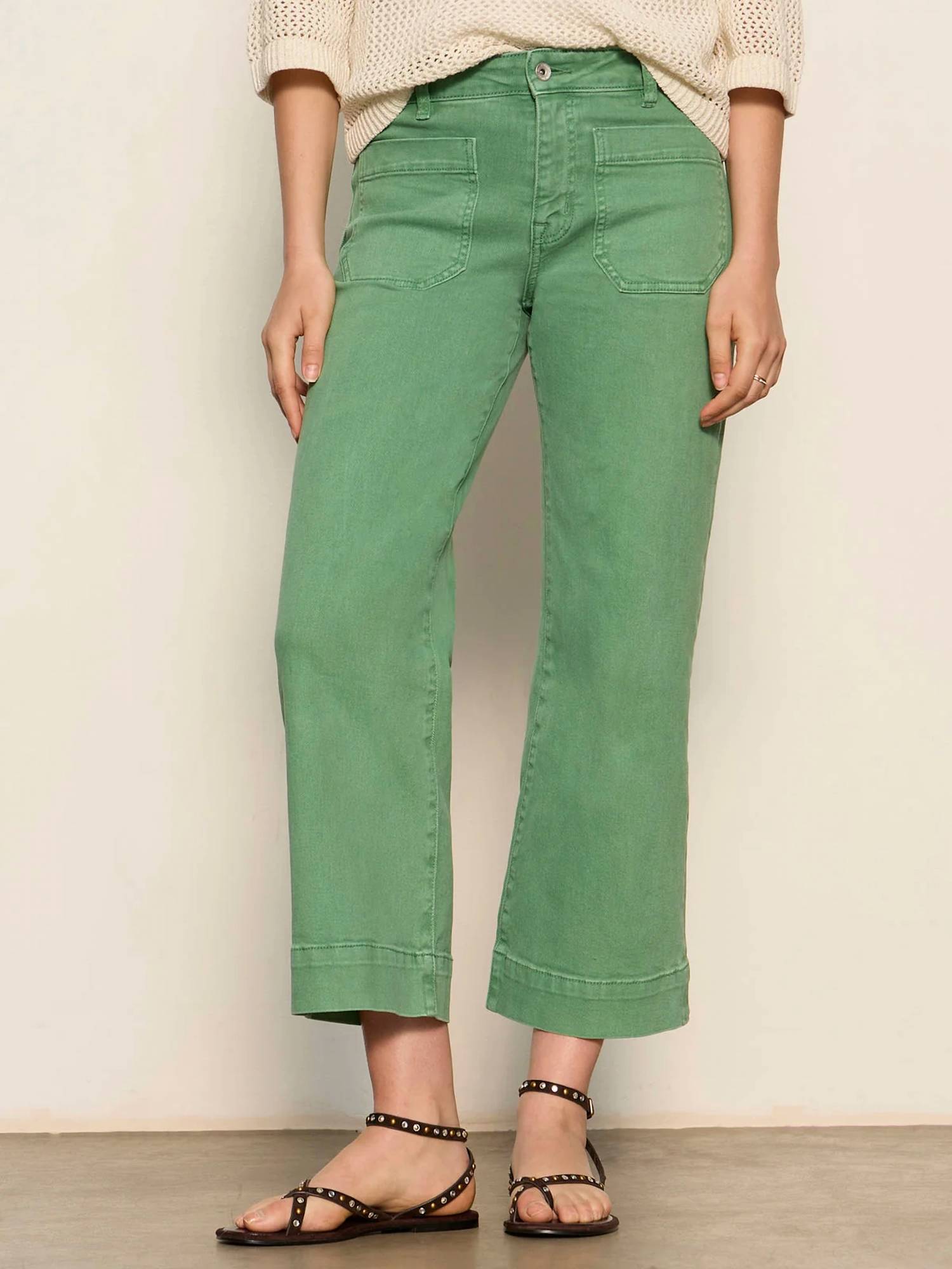 Sandy Liang - Marine Crop Straight Leg Jeans