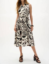 Joseph Ribkoff - Tropical Fit And Flare Wrap Dress