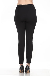 Joseph Ribkoff - Women's Faux Leather Front Skinny Trouser Pants