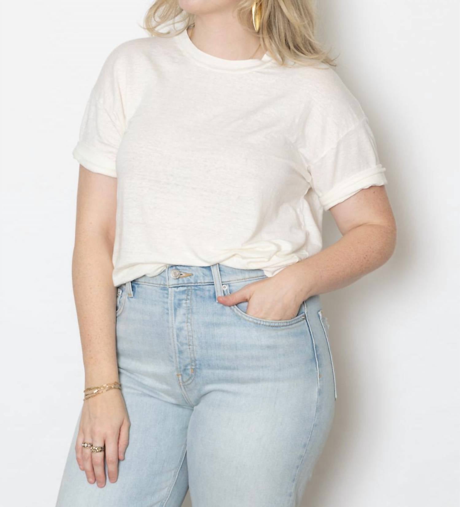 Ma'Ry'Ya - Linen R-neck Tee