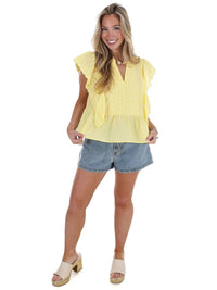 In February - New Season Eyelet Poplin Top