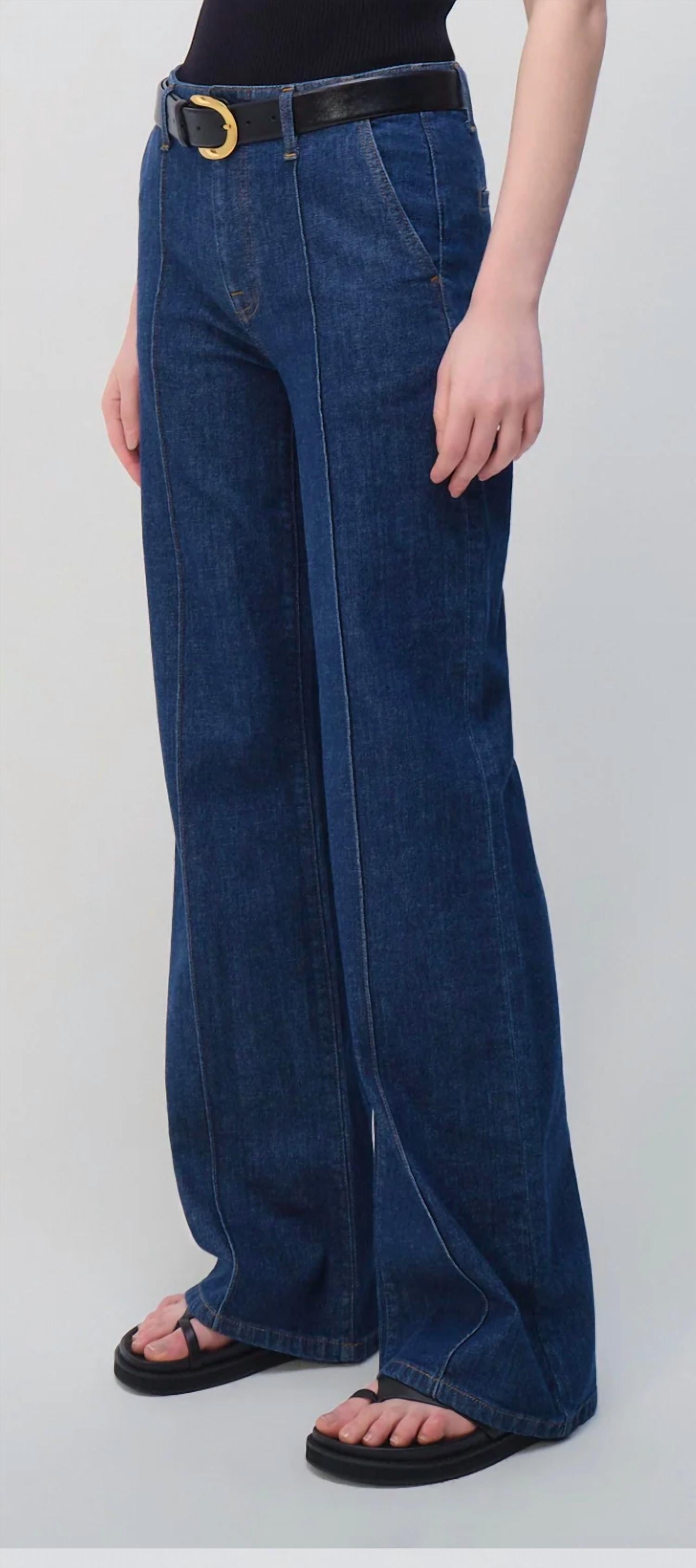 SIMKHAI Ansel Trousers in imperial - women's pants - detail view