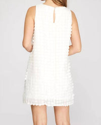 She + Sky - Sleeveless Woven Textured Dress