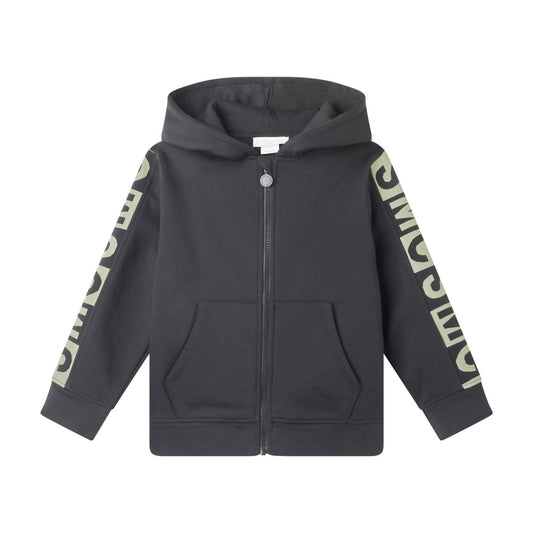 Stella Mccartney - Boys Zip Up Hoodie With Logo Tape