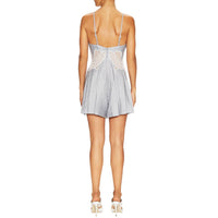 Jonathan Simkhai - Pleated Lattice Linen Romper