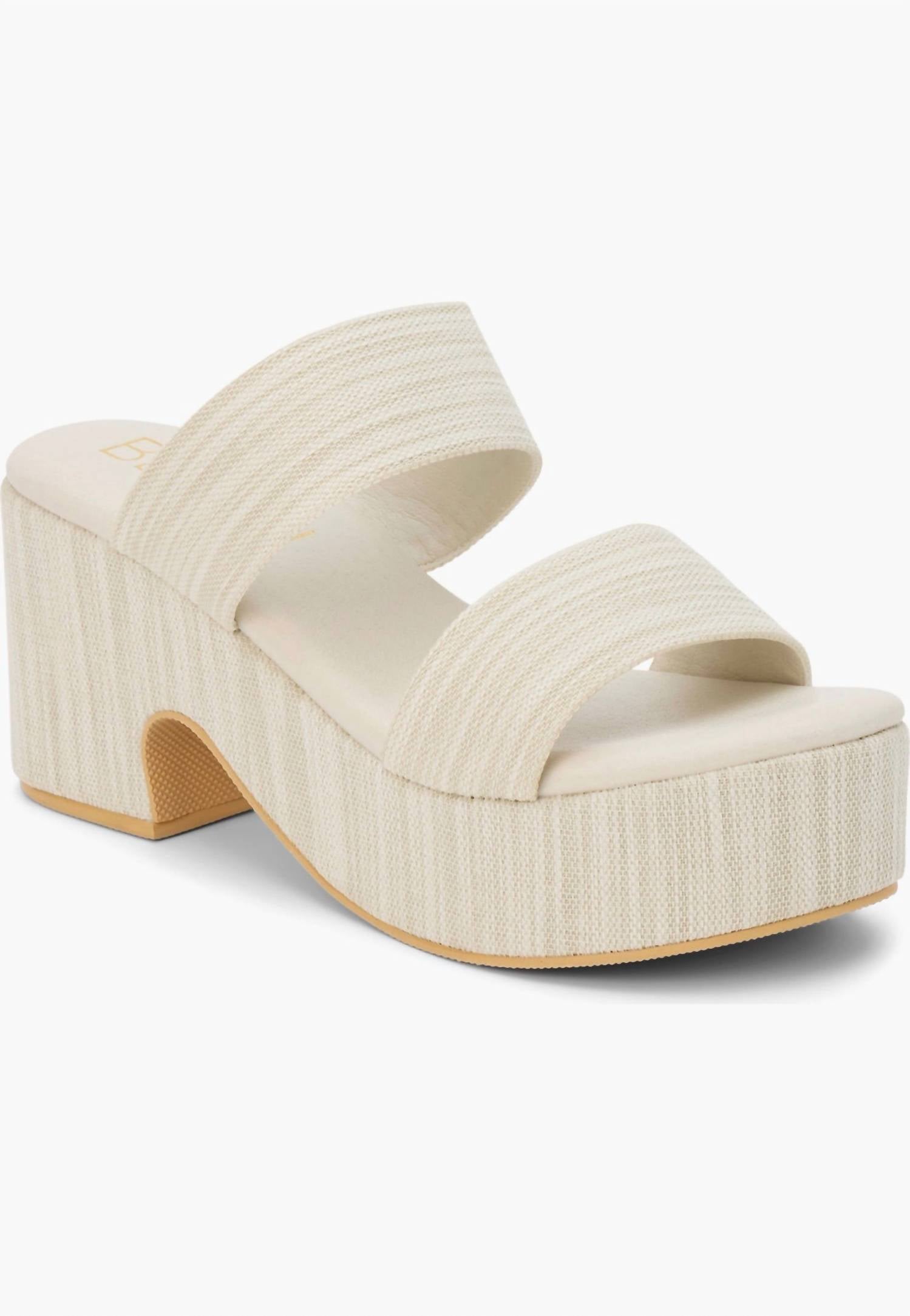 Beach by Matisse Women's Faux Leather Platform Sandals in sandstone - women's sandal
