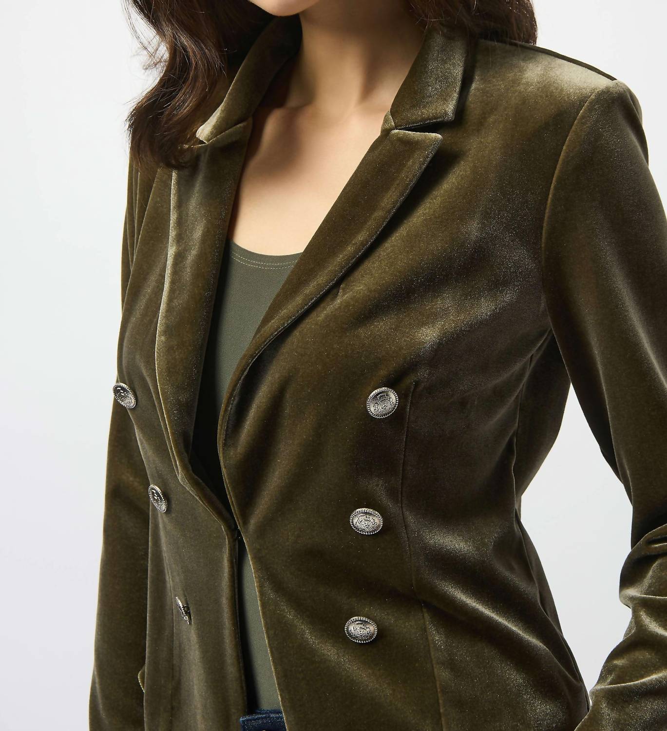 Joseph Ribkoff - Velvet Knit Fitted Blazer