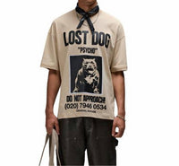 Criminal Damage Lost Dog T-shirt in stone - men's t-shirt