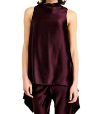 line and dot Petrea Top in aubergine maroon - women's shirt