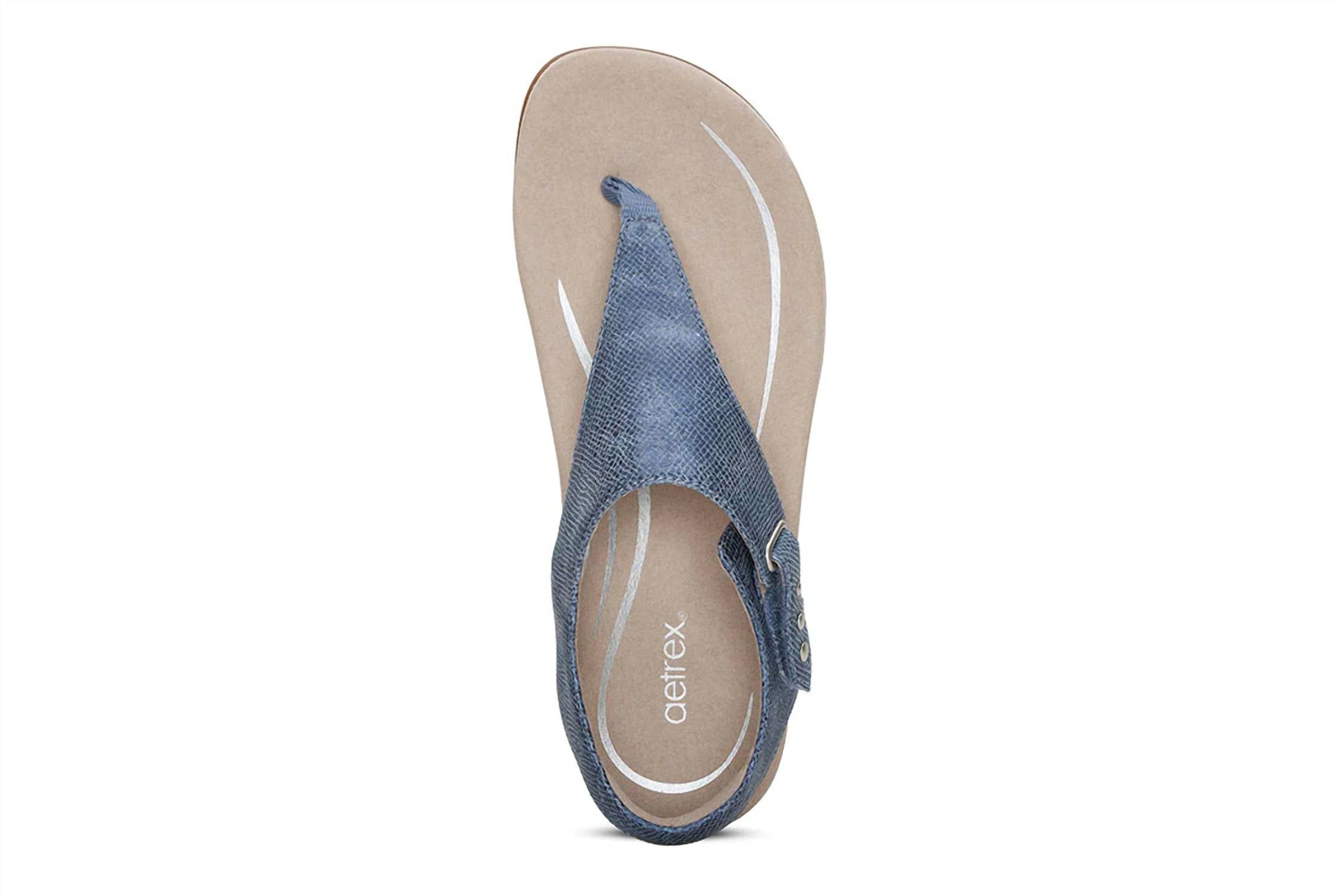 Aetrex Women's Ellie Sandal in blue - women's sandal - view 4