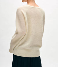 White + Warren - Brushed Cashmere V-neck Top