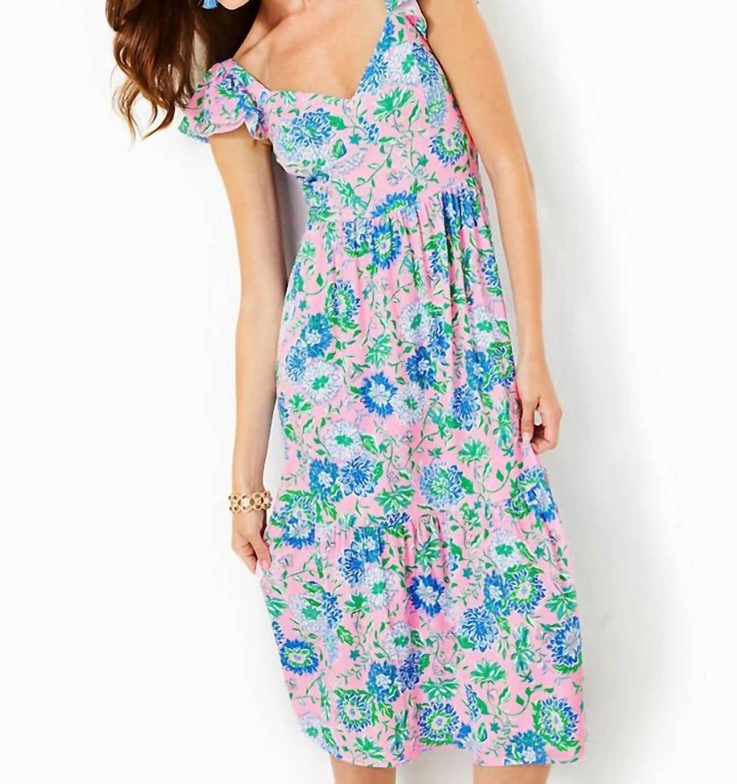 Lilly Pulitzer - Bayleigh Flutter Sleeve Midi Dress