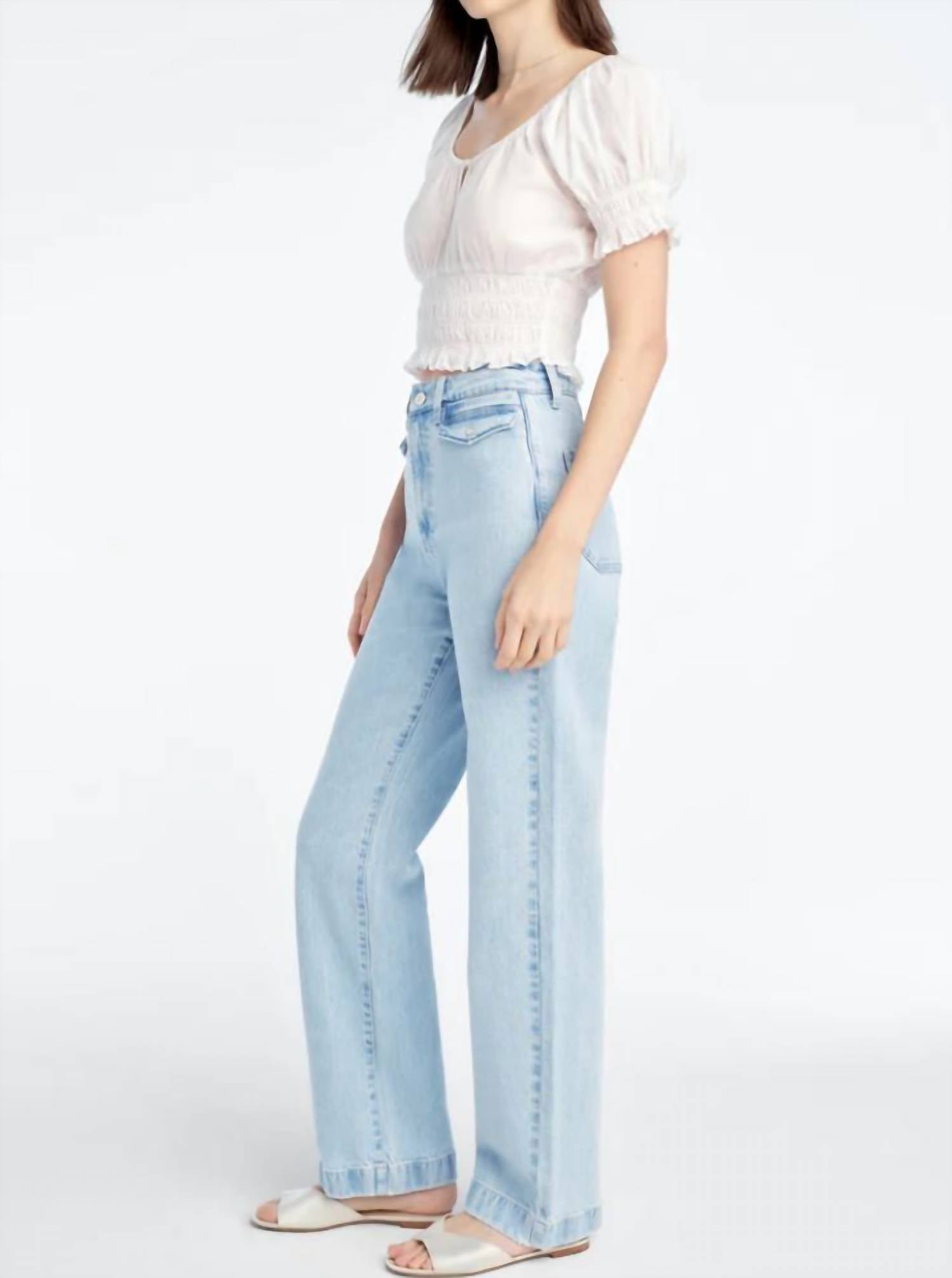 Favorite Daughter Kelly High Rise Straight Trouser in westwood - women's jeans - alternate view