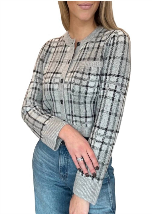 Naadam - Luxe Plaid Jacquard Cardigan