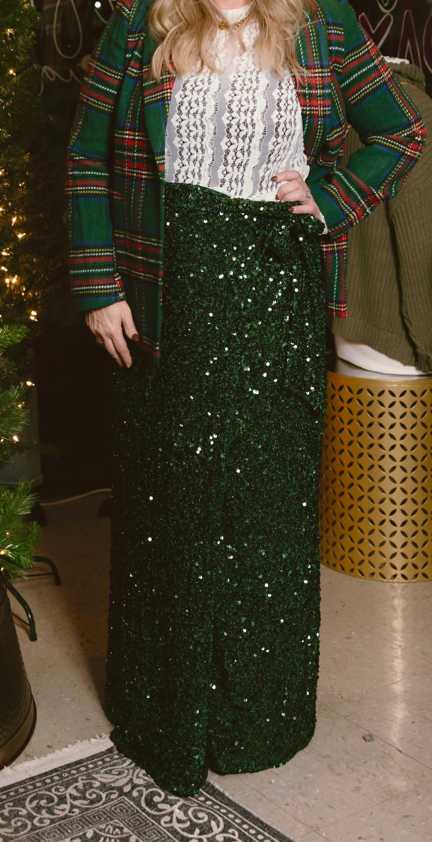 Sugarlips - Korina Sequin Wrap Maxi Skirt