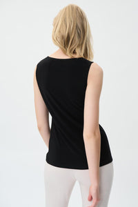 Joseph Ribkoff - V-neck Top With Hardware Detail